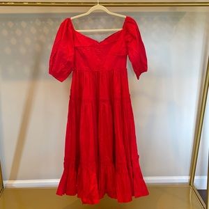 Anthropologie Red/Rouge Long Flowy Dress Ladies Size 00